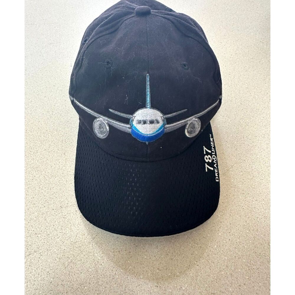 Boeing 787 Deamliner Airplane Embroidered Adjustable Back Cap